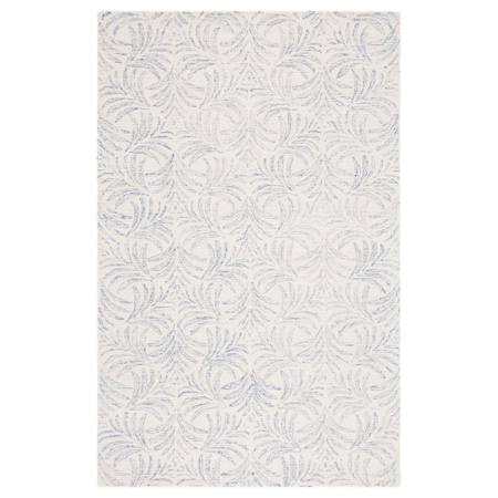 Safavieh 5 x 8 ft. Martha Stewart 300 Rectangle Area Rug Ivory & Blue MSR3528M-5